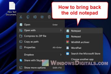 How to Restore the Old Legacy Notepad in Windows 11