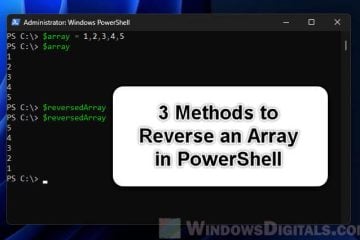 How to Reverse an Array in PowerShell