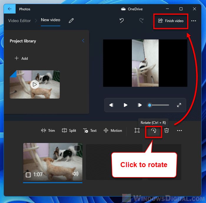How to Rotate Video in Windows 11