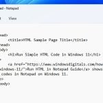 How to Run HTML Code in Notepad Windows 11