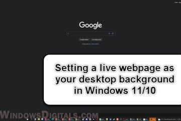 How to Set a Webpage as Desktop Background in Windows 11