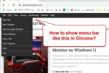 How to Show Menu Bar in Chrome