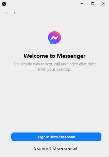 How to Sign in to Facebook Messenger desktop app