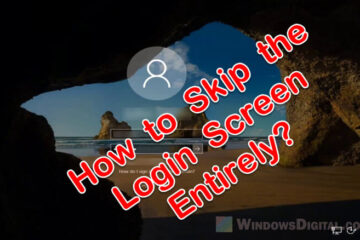 How to Skip Microsoft Sign In Windows 10 Login screen