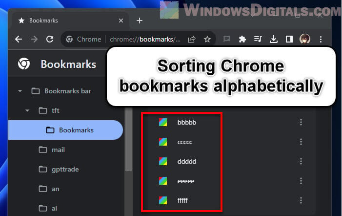 How to Sort Bookmarks in Alphabetical Order in Chrome