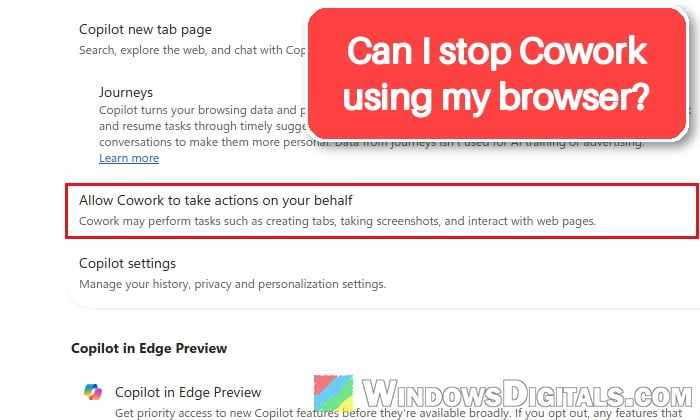 How to Stop Copilot Cowork from Taking Actions on Its Own in Windows 11