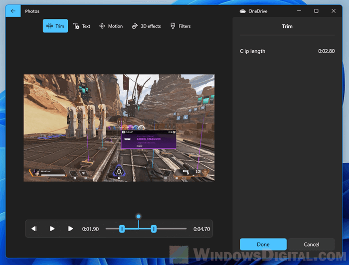 How to Trim Video in Windows 11