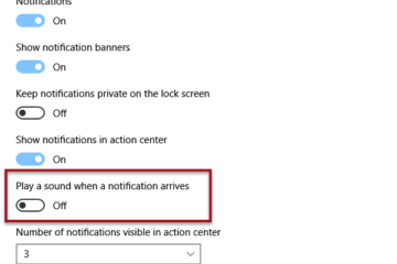How to Turn Off Notification Sound in Windows 10