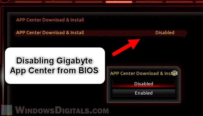 How to Uninstall and Disable Gigabyte App Center from BIOS