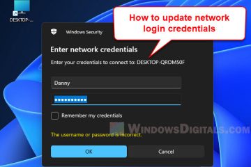 How to Update Network Drive Login Credentials Windows 11