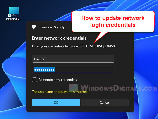 How to Update Network Drive Login Credentials Windows 11