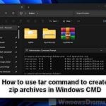 How to Use Tar to Create Zip Archive Files in Windows 11