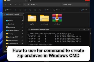 How to Use Tar to Create Zip Archive Files in Windows 11