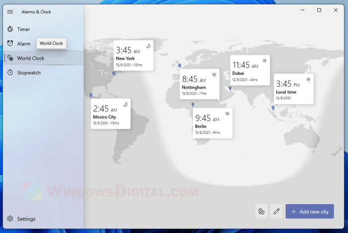 How to add more than 2 additional clocks in Windows 11