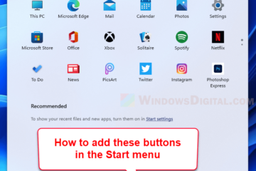 How to add settings file explorer folders to Start menu next to Power button Windows 11