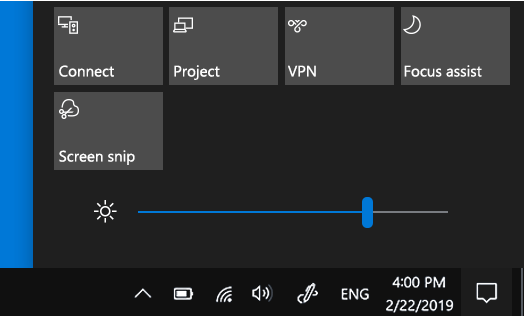 How to adjust brightness Windows 10