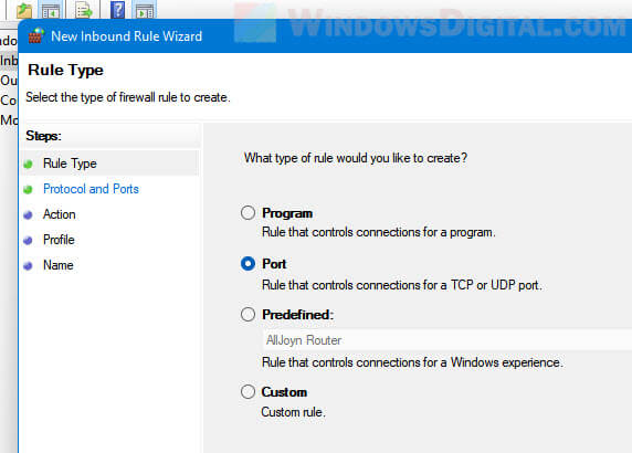 How to allow port through Windows 11 Firewall