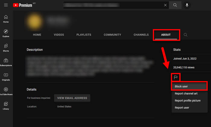 How to block a YouTube Channel