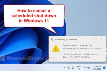 How to cancel auto shutdown in Windows 11