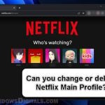 How to change or delete main profile on Netflix
