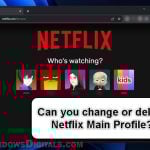 How to change or delete main profile on Netflix