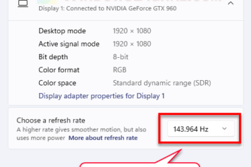 How to change refresh rate desktop screen Windows 11