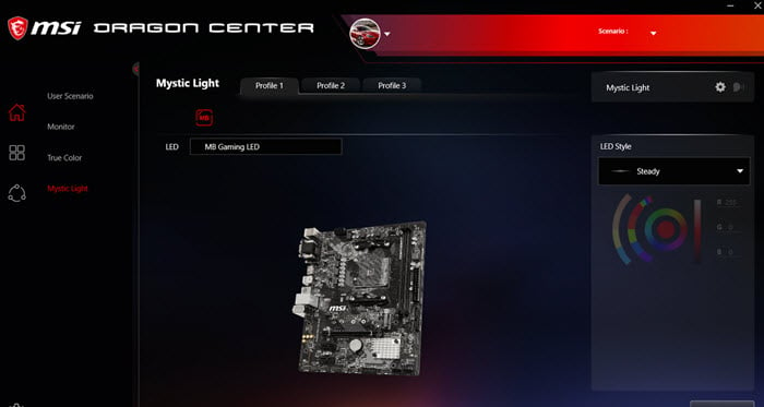 How to change rgb fan color on MSI computer