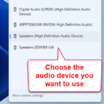 How to change sound output device on Windows 11