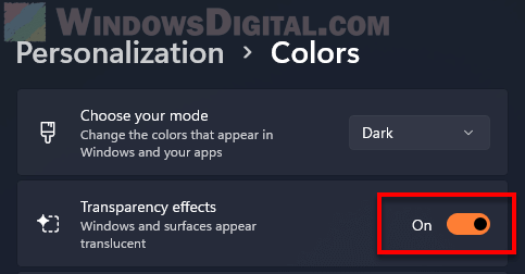 How to change taskbar color to transparent effects Windows 11