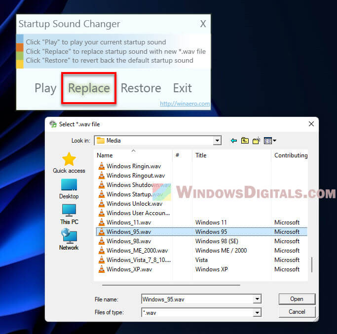 How to change the default startup sound in Windows 11 and 10