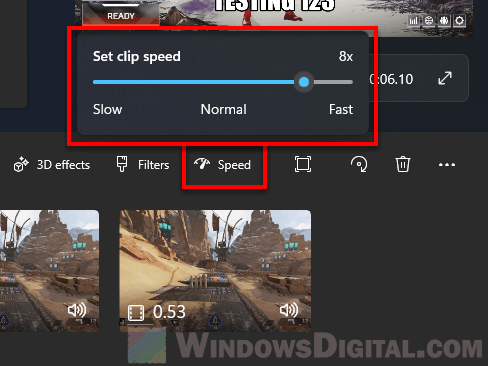 How to change video speed in Windows 11