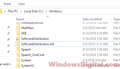 Windows 11/10 Software Distribution folder