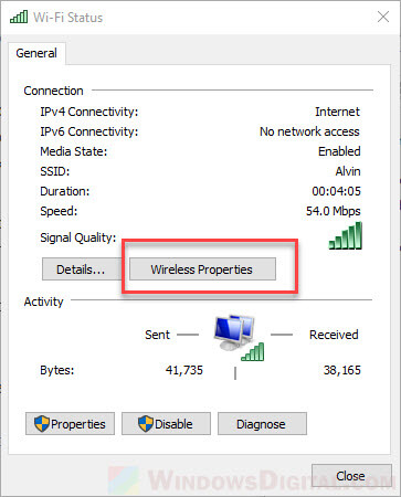 how to find your wifi password in windows 10