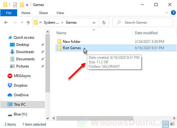 How to check folder size in Windows 10 tooltip