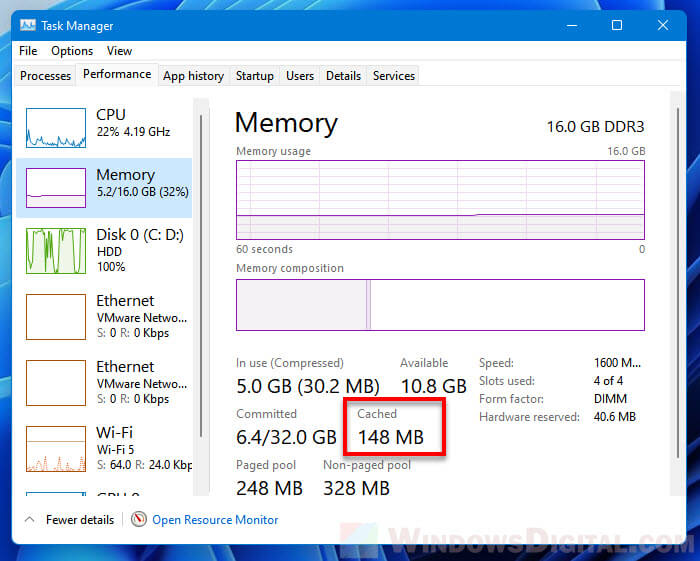 How to clear RAM cache in Windows 11