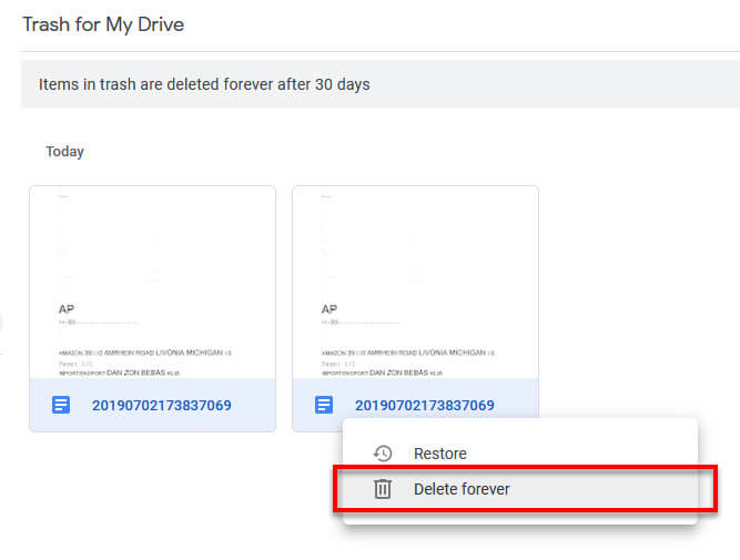 How to completely delete everything from Google Drive