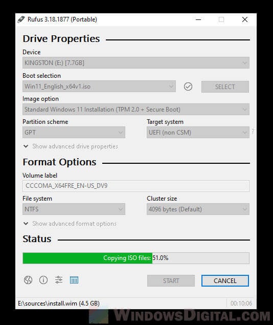 How to create Windows 11 bootable USB from ISO