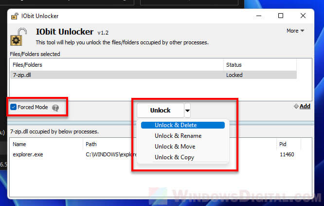 How to delete 7-Zip.dll