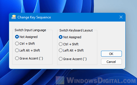 How to disable Alt+Shift in Windows 11