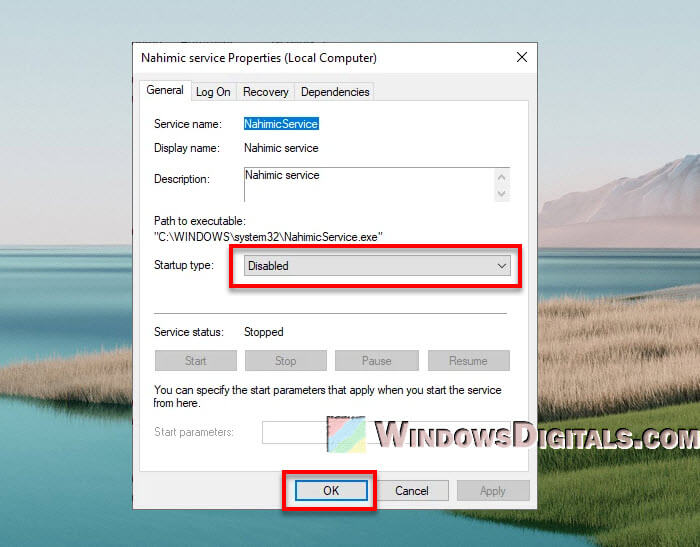 How to disable Nahimic Service in Windows 11 or 10