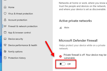 How to disable firewall in Windows 11