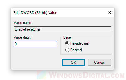 How to disable prefetch Windows 10