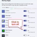 How to disable startup programs Windows 11 Settings
