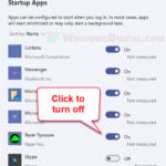 How to disable startup programs Windows 11 Settings