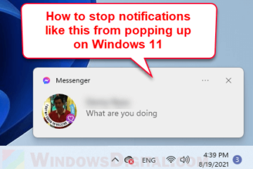 How to disable taskbar pop up notifications Windows 11