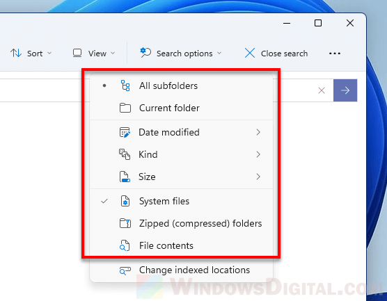 How to do an advanced search in File Explorer Windows 11