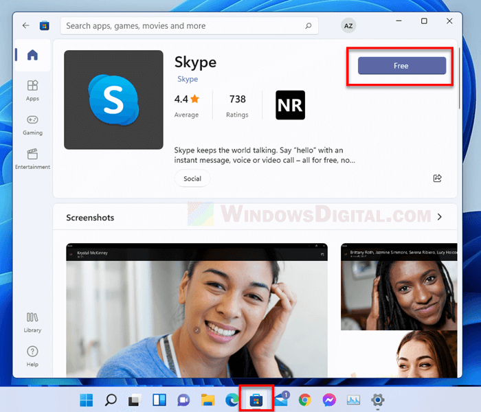 How to download and install Skype app on Windows 11