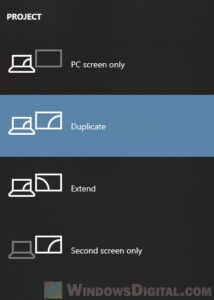 screen duplicate shortcut windows