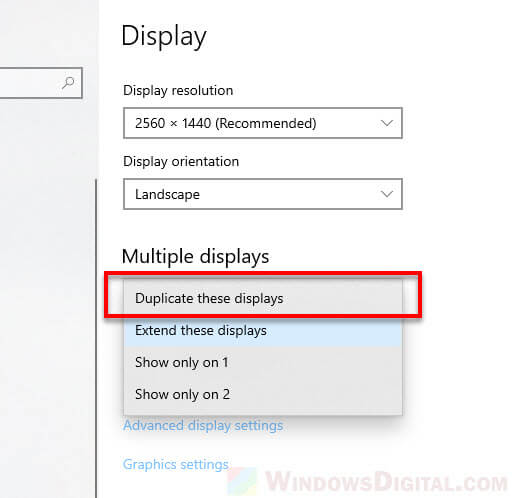 How to duplicate screen on Windows 10