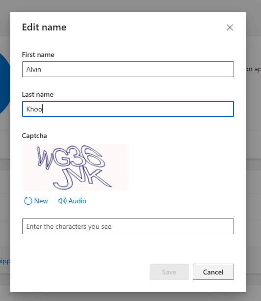 How to edit Microsoft account username Windows 11